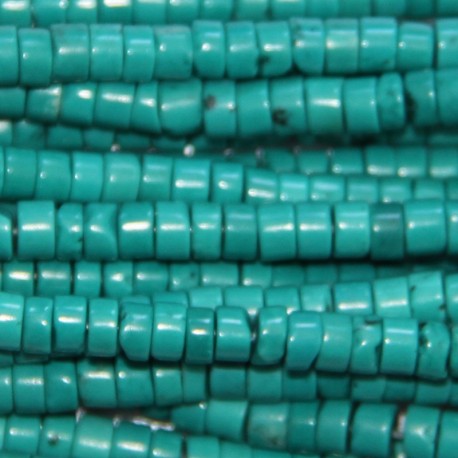 BeauMonde Bijoux - Howlite 3x4 mm rondelle heishi (nouvelle turquoise)