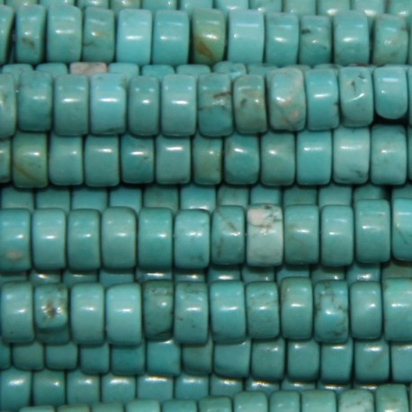 Howlite 2/3x4 mm straight turquoise washer - BeauMonde Bijoux