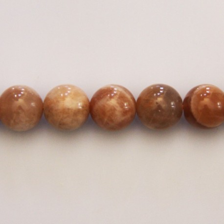 Sun stone 10 mm round bead - BeauMonde Bijoux