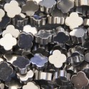 Hematite silver 6 mm flower 4 petals - BeauMonde Bijoux