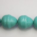 Shell about 19x16 mm tinted turquoise baroque bead - BeauMonde Bijoux