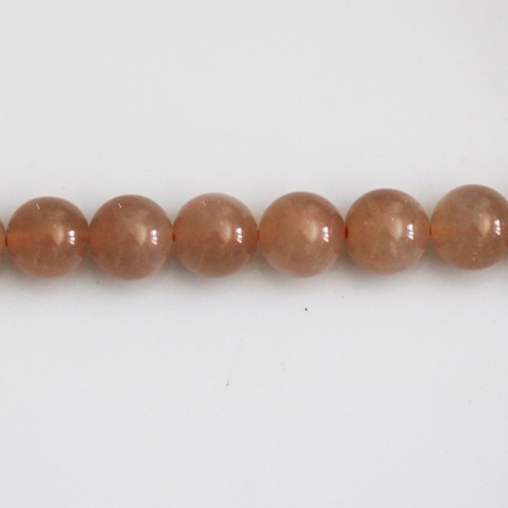 BeauMonde Bijoux - Pierre de lune 8 mm perle ronde beige AA Inde