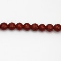 BeauMonde Bijoux - Cornaline 6 mm perle ronde facettée (agate rouge) A Brésil