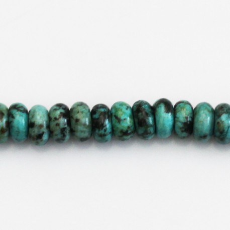 BeauMonde Bijoux - Turquoise 8x4/5 mm environ rondelle arrondie A Afrique