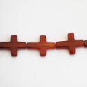 Agate red 13X18 mm cross