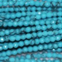 BeauMonde Bijoux - Turquoise reconstituée 2 mm perle ronde facetée