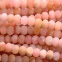 Opale rose 4x2.5 mm rondelle facettée A+ Brésil