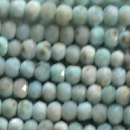 BeauMonde Bijoux - Larimar 4x2.5 mm rondelle facettée A République Dominicaine