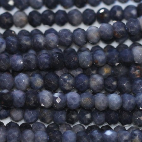 BeauMonde Bijoux - Saphir 3x4 mm rondelle facettée A Inde