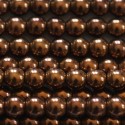 Hematite 4 mm round copper bead - BeauMonde Bijoux