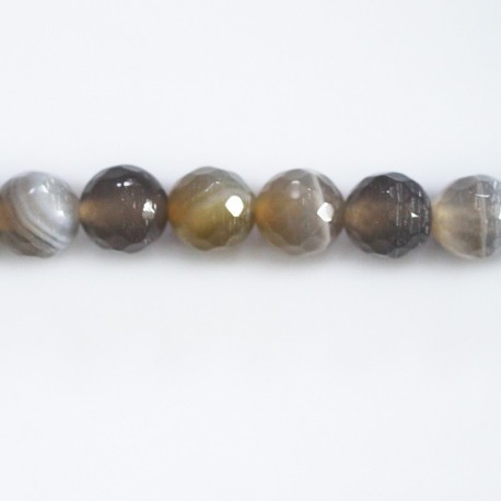 BeauMonde Bijoux - Agate 8 mm perle ronde facetée