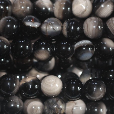 Agate 6 mm round bead - BeauMonde Bijoux