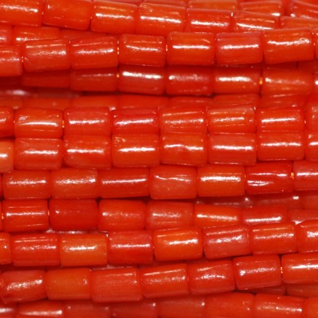 Bamboo orange about 3X4 mm tube - BeauMonde Bijoux