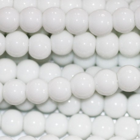 Glass pearl 6 mm round - BeauMonde Bijoux
