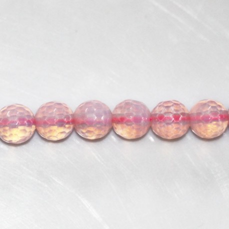 BeauMonde Bijoux - Perle en verre 8 mm perle ronde facetée