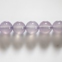 Chalcedony 10 mm round purple bead Madagascar