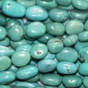 Turquoise naturelle 11X9 mm environ nugget irrégulier poli stabilisé Chine