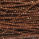 Hématite cuivrée 2/2.3 mm environ perle ronde facettée